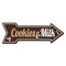 Signmission Cookies And Milk Arrow Decal Funny Home Decor 18in Wide D-A-999903 - alternate 1